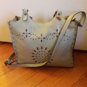 Patricia Nash Mint Leather Satchel Bag